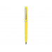 Ручка шариковая "Navi" soft-touch, желтый с нанесением логотипа компании