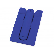 Футляр для кредитных карт "Покет", синий с нанесением логотипа компании