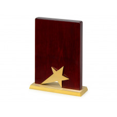 Награда «Galaxy» с золотой звездой, дерево, металл, в подарочной упаковке с нанесением логотипа компании
