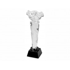 Награда "Рукопожатие", прозрачный с нанесением логотипа компании