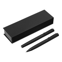 Подарочный набор из 2-х ручек "Black Lama" soft-touch, черный Подарочный набор из 2-х ручек "Black Lama" soft-touch, черный