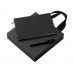 Набор блокнот в гибкой обложке А5 и металлическая шариковая ручка "Nabokov", черный (Р) с нанесением логотипа компании
