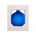 Стеклянный шар синий матовый, заготовка шара 6 см, цвет 62 с нанесением логотипа компании