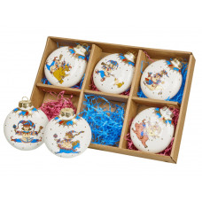 Набор игрушек Медальон Скоморохи в подарочной коробке, 6 шт с нанесением логотипа компании