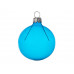 Стеклянный шар синий полупрозрачный, заготовка шара 6 см, цвет 61 с нанесением логотипа компании