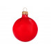 Стеклянный шар красный полупрозрачный, заготовка шара 6 см, цвет 13 с нанесением логотипа компании