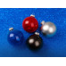 Стеклянный елочный шар "Christmas bauble", синий прозрачный, с серебристым колпачком в черной коробке с нанесением логотипа компании