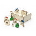 Елочная гирлянда с лампочками "Новогодняя" цветная + деревянная коробка с наполнителем-стружкой "Ларь" с нанесением логотипа компании
