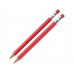 Набор "Даллас": ручка шариковая, карандаш с ластиком в футляре, красный с нанесением логотипа компании