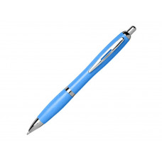 Шариковая ручка Nash из пшеничной соломы с хромированным наконечником, cиний с нанесением логотипа компании