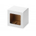 Коробка для кружки с окном, 11,2х9,4х10,7 см., белый с нанесением логотипа компании