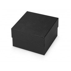 Коробка подарочная Gem S, черный с нанесением логотипа компании