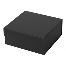 Коробка разборная на магнитах M, черный с нанесением логотипа компании