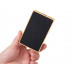 Внешний аккумулятор с подсветкой лого «Reedia S2», 5000 mAh, бамбук, черный с нанесением логотипа компании Внешний аккумулятор с подсветкой лого «Reedia S2», 5000 mAh, бамбук, черный с нанесением логотипа компании