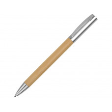 Ручка бамбуковая шариковая "Saga", хром/бамбук