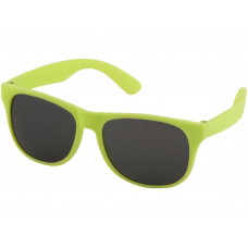 Солнцезащитные очки Retro - сплошные, лайм с нанесением логотипа компании