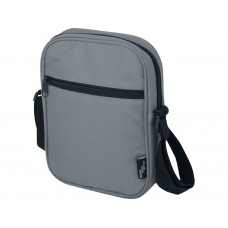 Byron сумка через плечо из переработанных материалов по стандарту GRS объемом 2 л - Серый с нанесением логотипа компании