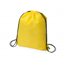 Рюкзак-мешок "Пилигрим", желтый с нанесением логотипа компании