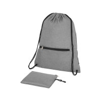 Складной рюкзак со шнурком Coss, heather medium grey Складной рюкзак со шнурком Coss, heather medium grey