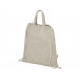 Pheebs 150 г/м² Aware™ рюкзак со шнурком из переработанных материалов - Натуральный с нанесением логотипа компании