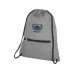 Складной рюкзак со шнурком Coss, heather medium grey с нанесением логотипа компании Складной рюкзак со шнурком Coss, heather medium grey с нанесением логотипа компании