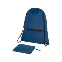 Складной рюкзак со шнурком Hoss, heather navy Складной рюкзак со шнурком Hoss, heather navy