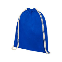 Рюкзак со шнурком Tenes из хлопка плотностью 140 г/м2, синий