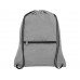 Складной рюкзак со шнурком Coss, heather medium grey с нанесением логотипа компании Складной рюкзак со шнурком Coss, heather medium grey с нанесением логотипа компании