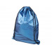 Блестящий рюкзак со шнурком Oriole, светло-синий с нанесением логотипа компании