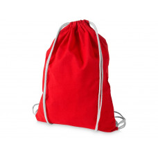 Рюкзак хлопковый «Reggy», красный с нанесением логотипа компании