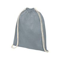 Рюкзак со шнурком Tenes из хлопка плотностью 140 г/м2, серый