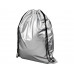 Блестящий рюкзак со шнурком Oriole, серебристый с нанесением логотипа компании
