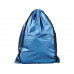 Блестящий рюкзак со шнурком Oriole, светло-синий с нанесением логотипа компании