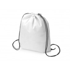 Рюкзак-мешок "Пилигрим", белый с нанесением логотипа компании