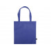 Сумка-шоппер Reviver из нетканого переработанного материала RPET, синий с нанесением логотипа компании
