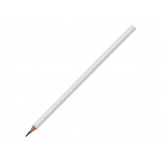 Трехгранный карандаш "Conti" из переработанных контейнеров, белый с нанесением логотипа компании