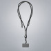 Шнурок-держатель для телефона с зарядным кабелем USB-C на USB-C/Lightning «Lany Eco Charge», серый с нанесением логотипа компании
