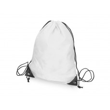 Рюкзак-мешок на шнуровке Reviver из переработанного пластика, белый с нанесением логотипа компании