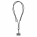 Шнурок-держатель для телефона с зарядным кабелем USB-C на USB-C/Lightning «Lany Eco Charge», серый с нанесением логотипа компании