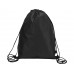 Рюкзак-мешок Reviver из нетканого переработанного материала RPET, черный с нанесением логотипа компании