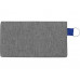 Универсальный пенал из переработанного полиэстера RPET "Holder", серый/синий с нанесением логотипа компании