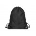 Рюкзак-мешок на шнуровке Reviver из переработанного пластика, черный с нанесением логотипа компании
