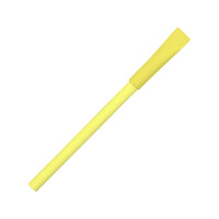 Ручка картонная с колпачком "Recycled", желтый (Р)