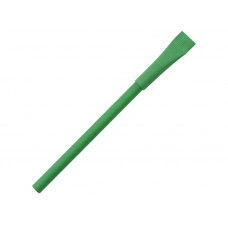 Ручка картонная с колпачком "Recycled", зеленый классик с нанесением логотипа компании