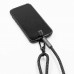 Шнурок-держатель для телефона с зарядным кабелем USB-C на USB-C/Lightning «Lany Eco Charge», серый с нанесением логотипа компании