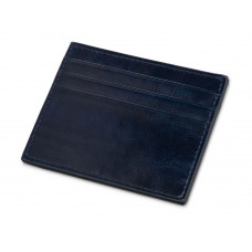 Картхолдер для 6 пластиковых карт с RFID-защитой "Fabrizio", синий с нанесением логотипа компании