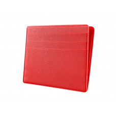 Картхолдер для денег и шести пластиковых карт "Favor", красный с нанесением логотипа компании