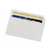 Картхолдер для 3-пластиковых карт "Favor", белый с нанесением логотипа компании