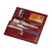 Портмоне дамское с отделениями для банкнот, кредитных карт и монет, красный с нанесением логотипа компании