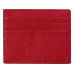 Картхолдер для 6 пластиковых карт с RFID-защитой "Fabrizio", красный с нанесением логотипа компании